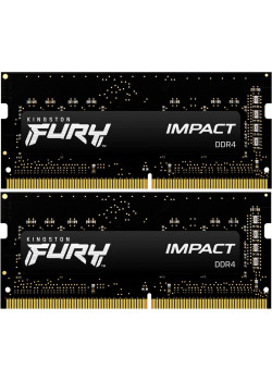 Память оперативная/ Kingston 16GB 3200MHz DDR4 CL20 SODIMM (Kit of 2) FURY Impact