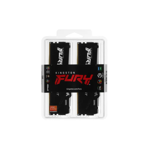 Память оперативная/ Kingston 32GB 6000MT/s DDR5 CL36 DIMM (Kit of 2) FURY Beast RGB EXPO
