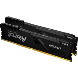 Память оперативная/ Kingston 8GB 2666MHz DDR4 CL16 DIMM (Kit of 2) FURY Beast Black