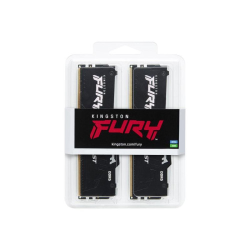 Память оперативная/ Kingston 64GB 5200MHz DDR5 CL40 DIMM (Kit of 2) FURY Beast RGB Память оперативная/ Kingston 64GB 5200MHz DDR5 CL40 DIMM (Kit of 2) FURY Beast RGB