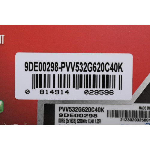 Оперативная память DDR5 2x16Gb 6200MHz Patriot PVV532G620C40K Viper Venom RTL Gaming PC5-49600 CL40 DIMM 288-pin 1.35В kit с радиатором Ret [PVV532G620C40K]