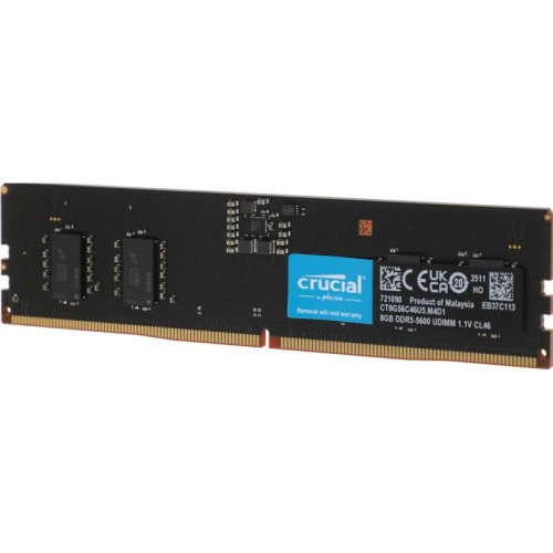 Память DDR5 8GB 5600MHz Crucial CT8G56C46U5 RTL PC5-44800 CL46 DIMM 288-pin 1.1В single rank Ret