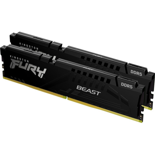 Память оперативная/ Kingston 32GB 5200MT/s DDR5 CL36 DIMM (Kit of 2) FURY Beast Black EXPO