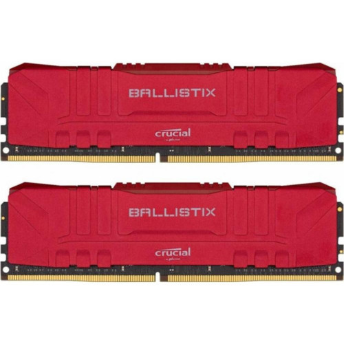 Память оперативная/ Crucial 64GB Kit (32GBx2) DDR4 3200MT/s CL16 Unbuffered DIMM 288 pin Ballistix Red