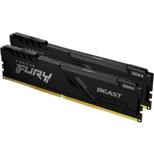 Память оперативная/ Kingston 32GB 3733MHz DDR4 CL19 DIMM (Kit of 2) 1Gx8 FURY Beast Black