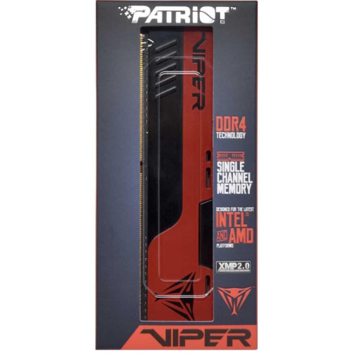 Оперативная память DDR4 16Gb 3600MHz Patriot PVE2416G360C0 Viper Elite II RTL Gaming PC4-28800 CL20 DIMM 288-pin 1.35В с радиатором Ret [PVE2416G360C0]