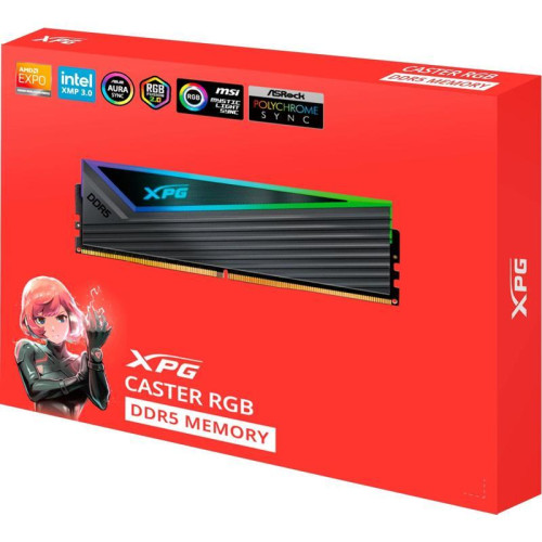 Память DDR5 2x16GB 6400MHz A-Data AX5U6400C3216G-DCCARGY XPG Caster RGB RTL PC5-51200 CL32 DIMM 288-pin 1.4В kit single rank с радиатором Ret Память DDR5 2x16GB 6400MHz A-Data AX5U6400C3216G-DCCARGY XPG Caster RGB RTL PC5-51200 CL32 DIMM 288-pin 1.4В kit single rank с радиатором Ret