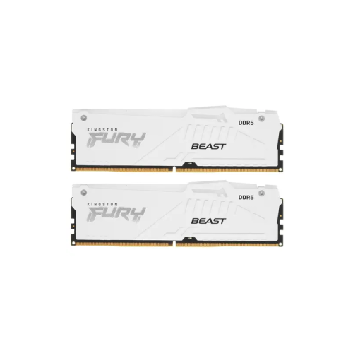 Память оперативная/ Kingston 32GB 6000MT/s DDR5 CL30 DIMM (Kit of 2) FURY Beast White RGB EXPO