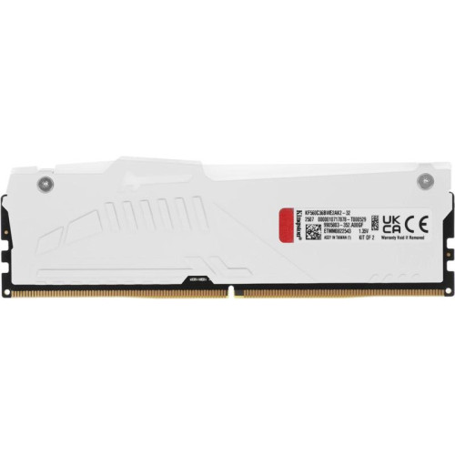 Память DDR5 2x16GB 6000MHz Kingston KF560C36BWE2AK2-32 Fury Beast White Expo RGB RTL PC5-48000 CL36 DIMM 288-pin 1.35В kit single rank с радиатором Ret