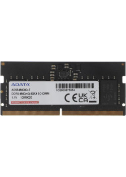 Оперативная память DDR5 8GB 4800MHz A-Data AD5S48008G-S RTL PC4-38400 CL40 SO-DIMM 262-pin 1.1В single rank Ret [AD5S48008G-S]