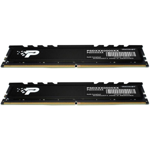 Оперативная память DDR5 2x16GB 4800MHz Patriot PSP532G4800KH1 Signature Premium RTL PC5-38400 CL40 DIMM 288-pin 1.1В kit single rank с радиатором Ret [PSP532G4800KH1]
