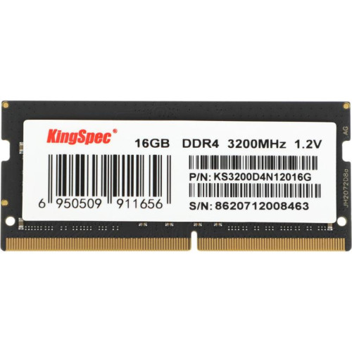 Оперативная память DDR4 16GB 3200MHz Kingspec KS3200D4N12016G RTL PC4-25600 CL22 SO-DIMM 260-pin 1.2В single rank Ret [KS3200D4N12016G]