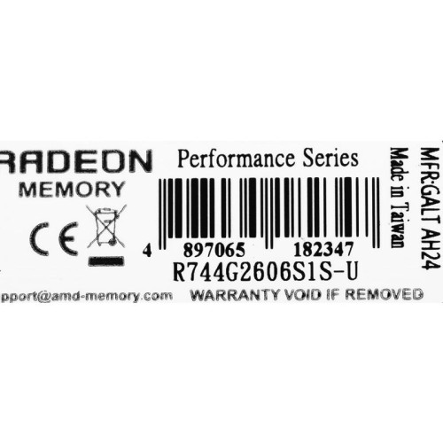 Оперативная память DDR4 4Gb 2666MHz AMD R744G2606S1S-U Radeon R7 Performance Series RTL PC4-21300 CL16 SO-DIMM 260-pin 1.2В Ret [R744G2606S1S-U]