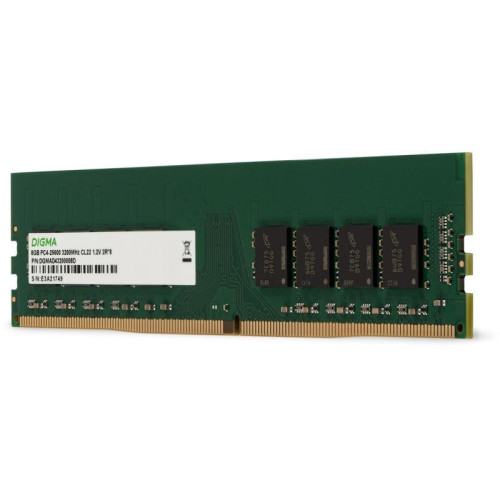 Оперативная память DDR4 8Gb 3200MHz Digma DGMAD43200008D RTL PC4-25600 CL22 DIMM 288-pin 1.2В dual rank Ret [DGMAD43200008D]