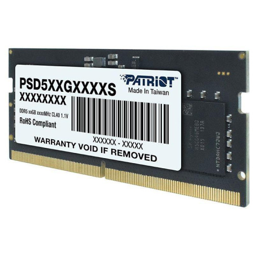 Оперативная память DDR5 16GB 4800MHz Patriot PSD516G480081S RTL PC5-38400 CL40 SO-DIMM 262-pin 1.1В dual rank Ret [PSD516G480081S]
