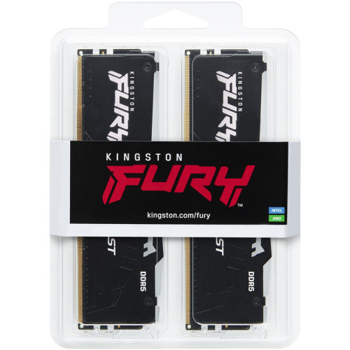Память оперативная/ Kingston 32GB 5200MT/s DDR5 CL40 DIMM (Kit of 2) FURY Beast RGB Память оперативная/ Kingston 32GB 5200MT/s DDR5 CL40 DIMM (Kit of 2) FURY Beast RGB