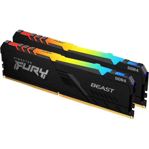 Память оперативная/ Kingston 64GB 2666MT/c DDR4 CL16 DIMM (Kit of 2) FURY Beast RGB