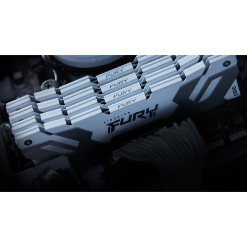 Память оперативная/ Kingston 32GB 8000MT/s DDR5 CL38 DIMM (Kit of 2) FURY Renegade White XMP