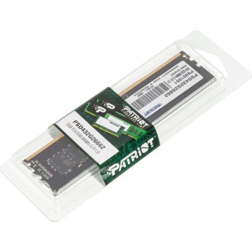 Оперативная память DDR4 32Gb 2666MHz Patriot PSD432G26662 Signature RTL PC4-21300 CL19 DIMM 288-pin 1.2В dual rank Ret [PSD432G26662]