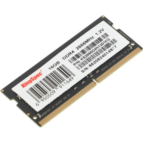 Оперативная память DDR4 16GB 2666MHz Kingspec KS2666D4N12016G RTL PC4-21300 SO-DIMM 260-pin 1.2В single rank Ret [KS2666D4N12016G]