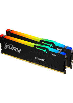 Память оперативная/ Kingston 32GB 5200MT/s DDR5 CL40 DIMM (Kit of 2) FURY Beast RGB