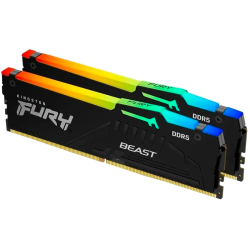 Память оперативная/ Kingston 32GB 5600MHz DDR5 CL40 DIMM (Kit of 2) FURY Beast RGB XMP