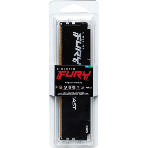 Память оперативная/ Kingston 16GB 6000MT/s DDR5 CL30 DIMM FURY Beast Black XMP