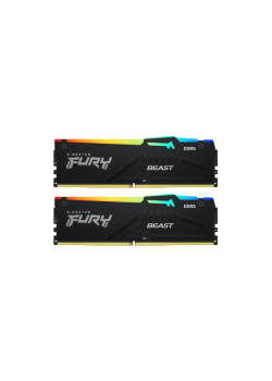 Память оперативная/ Kingston 16GB 6000MT/s DDR5 CL30 DIMM (Kit of 2) FURY Beast RGB EXPO