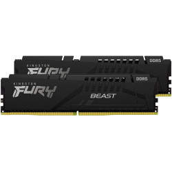 Память оперативная/ Kingston 16GB 5600MT/s DDR5 CL40 DIMM (Kit of 2) FURY Beast Black XMP