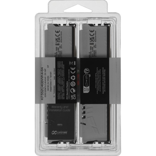 Оперативная память DDR5 4x16GB 5200MHz Kingston KF552C40BWK4-64 Fury Beast RTL Gaming PC5-41600 CL40 DIMM 288-pin 1.25В kit single rank с радиатором Ret