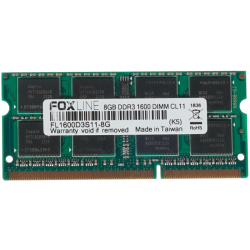 Память оперативная/ Foxline SODIMM 8GB 1600 DDR3 CL11 (512*8)