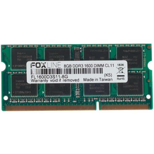 Память оперативная/ Foxline SODIMM 8GB 1600 DDR3 CL11 (512*8)