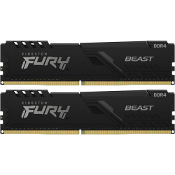 Память оперативная/ Kingston 32GB 3200MHz DDR4 CL16 DIMM (Kit of 2) FURY Beast Black