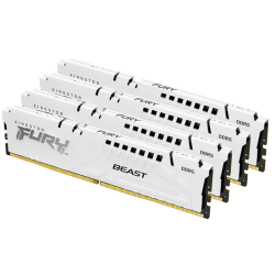 Память оперативная/ Kingston 128GB 5200MT/s DDR5 CL40 DIMM (Kit of 4) FURY Beast White XMP