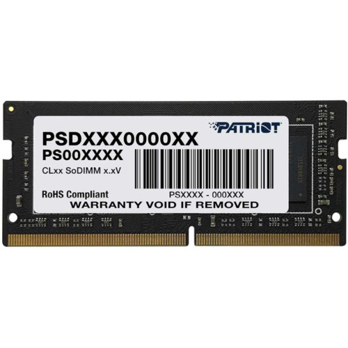 Оперативная память DDR4 16Gb 2666MHz Patriot PSD416G266681S Signature RTL PC4-21300 CL19 SO-DIMM 260-pin 1.2В single rank Ret [PSD416G266681S]