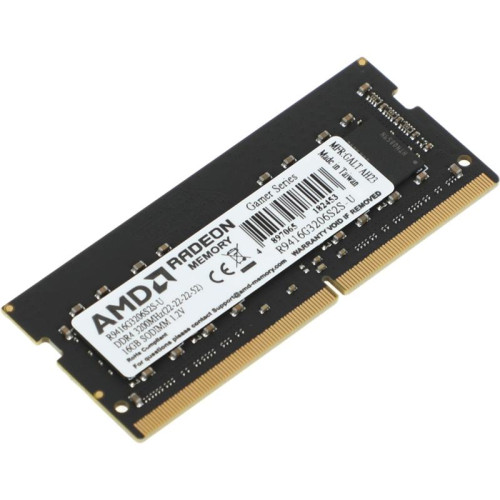 Оперативная память DDR4 16Gb 3200MHz AMD R9416G3206S2S-U R9 RTL PC4-25600 CL22 SO-DIMM 260-pin 1.2В Ret [R9416G3206S2S-U]