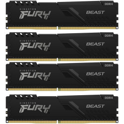 Память оперативная Kingston 128GB 3200MT/s DDR4 CL16 DIMM (Kit of 4) FURY Beast Black