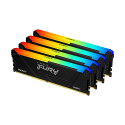 Память оперативная/ Kingston 128GB 2666MT/c DDR4 CL16 DIMM (Kit of 4) FURY Beast RGB