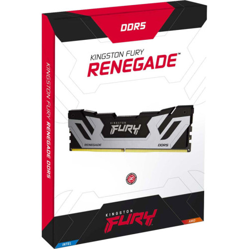 Память оперативная/ Kingston 24GB 8400MT/s DDR5 CL40 CUDIMM FURY Renegade Silver XMP Память оперативная/ Kingston 24GB 8400MT/s DDR5 CL40 CUDIMM FURY Renegade Silver XMP