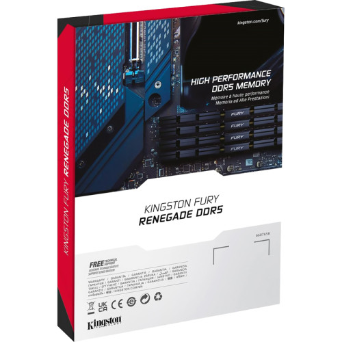 Память оперативная/ Kingston 48GB 7200MT/s DDR5 CL38 DIMM (Kit of 2) FURY Renegade Silver XMP