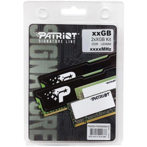 Память DDR4 2x16GB 3200MHz Patriot PSD432G3200K Signature Line RTL PC4-25600 CL22 DIMM 288-pin 1.2В kit dual rank Ret