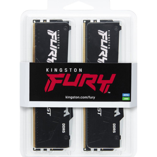 Память оперативная/ Kingston 128GB 5600MT/s DDR5 CL36 DIMM (Kit of 2) FURY Beast Black