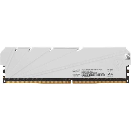 Оперативная память DDR4 8GB 2666MHz Netac NTSSD4P26SP-08W Shadow S RTL PC4-25600 CL19 DIMM 288-pin 1.2В Intel с радиатором Ret [NTSSD4P26SP-08W]
