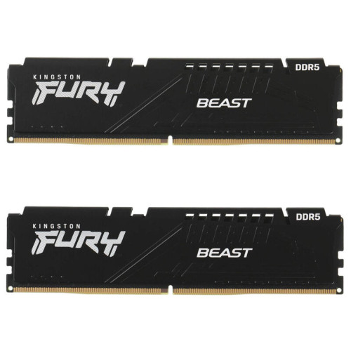 Память оперативная/ Kingston 16GB 6000MT/s DDR5 CL30 DIMM (Kit of 2) FURY Beast Black XMP