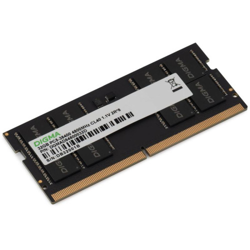 Оперативная память DDR5 32GB 4800MHz Digma DGMAS54800032D RTL PC5-38400 CL40 SO-DIMM 262-pin 1.1В dual rank Ret [DGMAS54800032D]