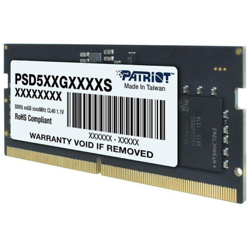 Оперативная память DDR5 8Gb 4800MHz Patriot PSD58G480041S RTL PC5-38400 CL40 SO-DIMM 260-pin 1.1В single rank Ret [PSD58G480041S]