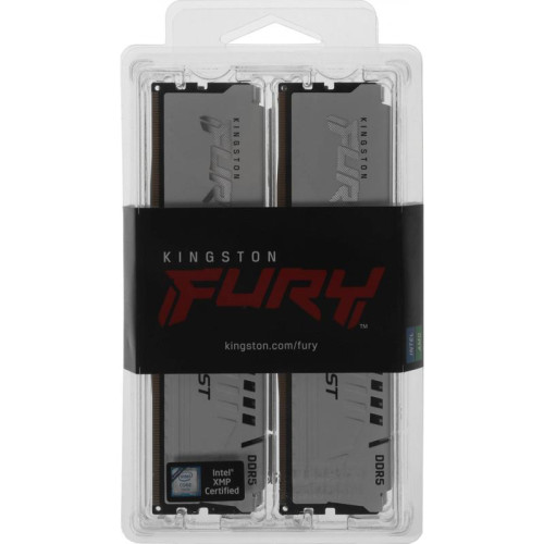 Оперативная память DDR5 4x16GB 5200MHz Kingston KF552C40BWK4-64 Fury Beast RTL Gaming PC5-41600 CL40 DIMM 288-pin 1.25В kit single rank с радиатором Ret