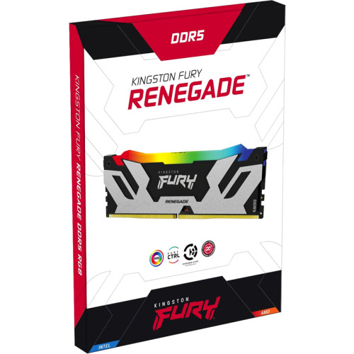 Память оперативная/ Kingston 32GB 6400MT/s DDR5 CL32 DIMM (Kit of 2) FURY Renegade RGB