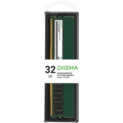 Оперативная память DDR5 32GB 4800MHz Digma DGMAD54800032D RTL PC5-38400 CL40 DIMM 288-pin 1.1В dual rank Ret [DGMAD54800032D]