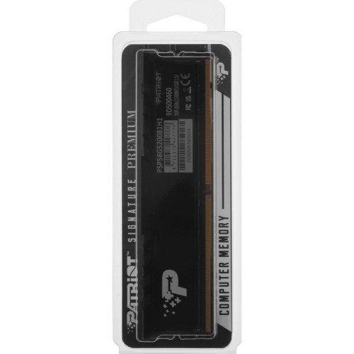 Оперативная память DDR5 8GB 5200MHz Patriot PSP58G520081H1 Signature Premium RTL PC5-41600 CL42 DIMM 288-pin 1.1В single rank с радиатором Ret [PSP58G520081H1]